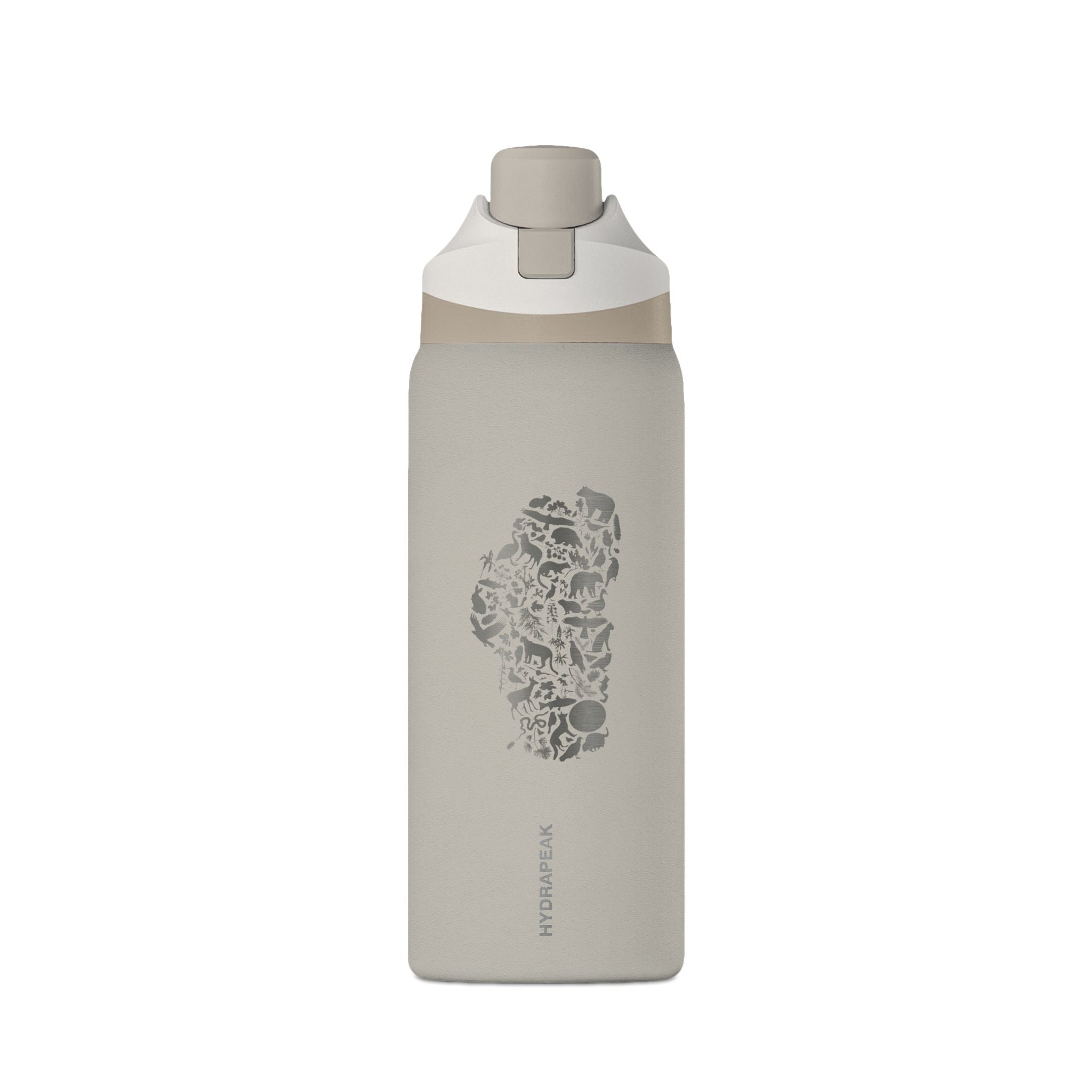 Tahoe Life Insulated Water Bottle — 32oz Oasis Hydro Flask with Minimal Stone Cluster Design