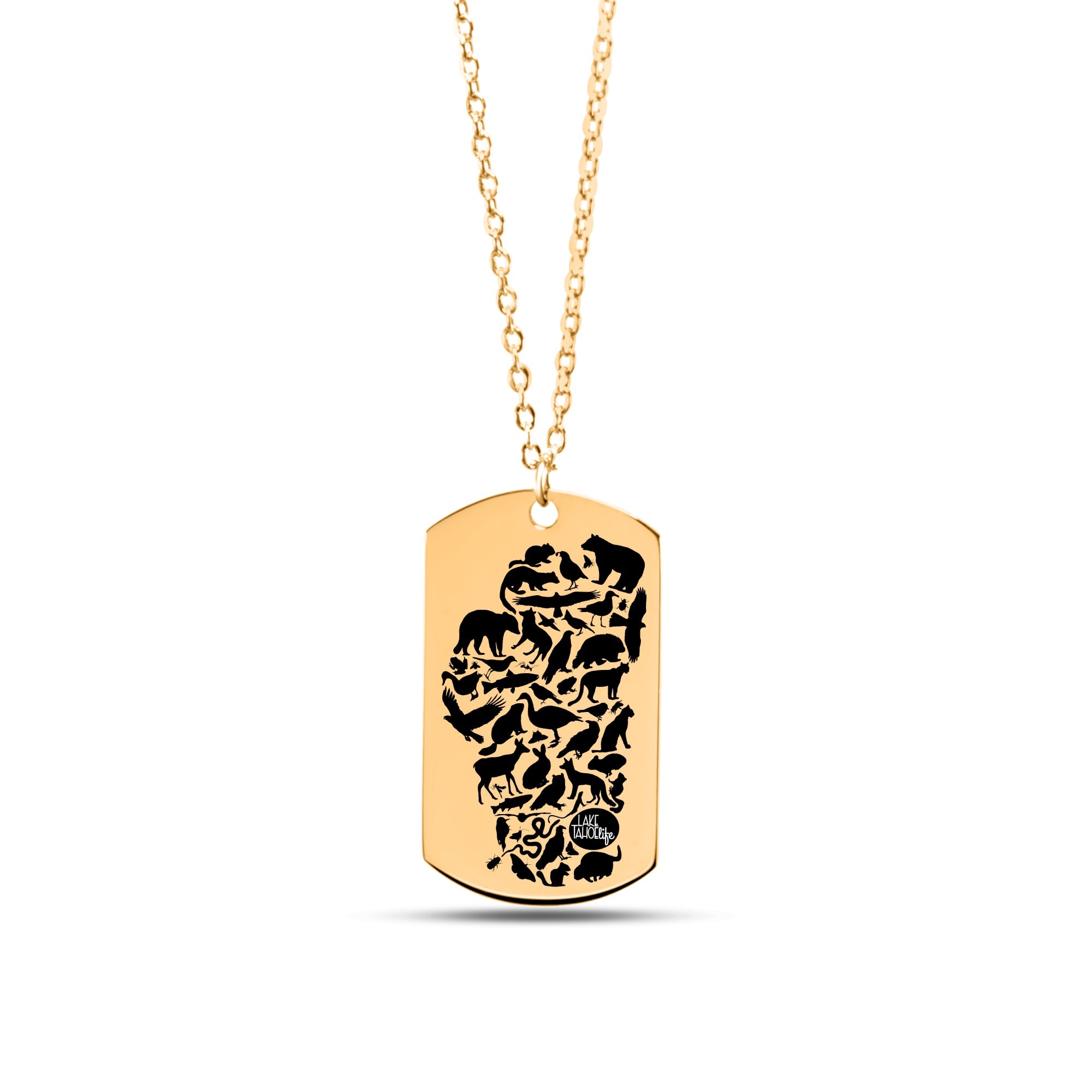 Lake Tahoe Life Wild Tag Necklace