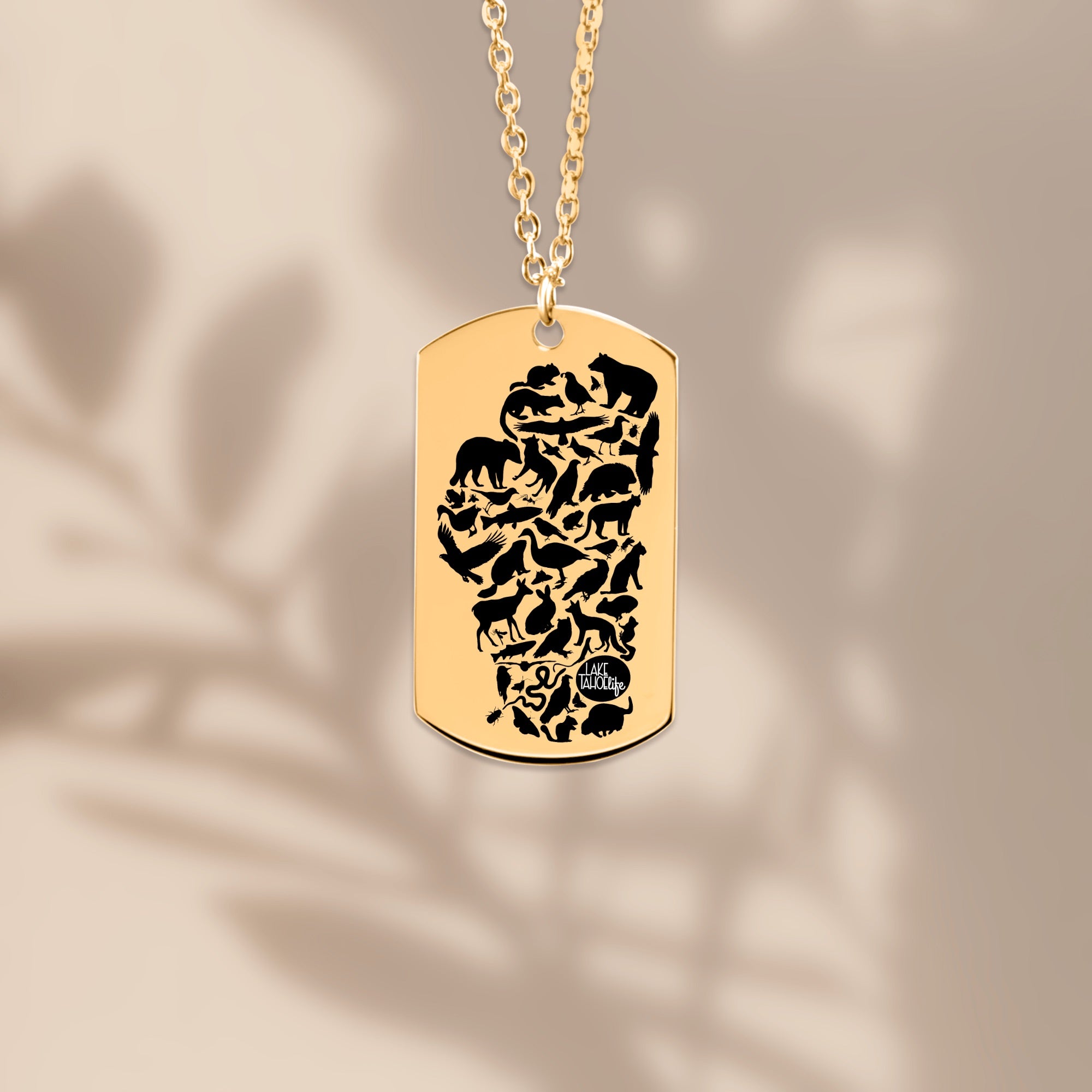 Lake Tahoe Life Wild Tag Necklace