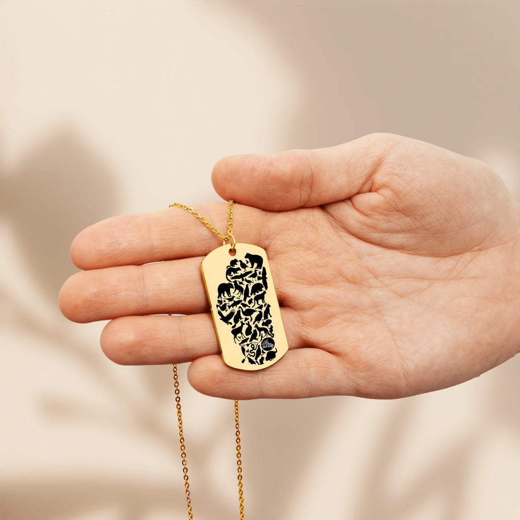 Lake Tahoe Life Wild Tag Necklace
