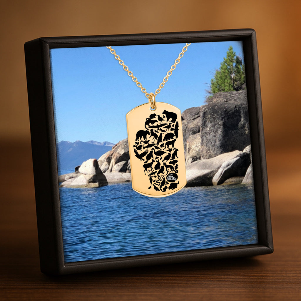Lake Tahoe Life Wild Tag Necklace