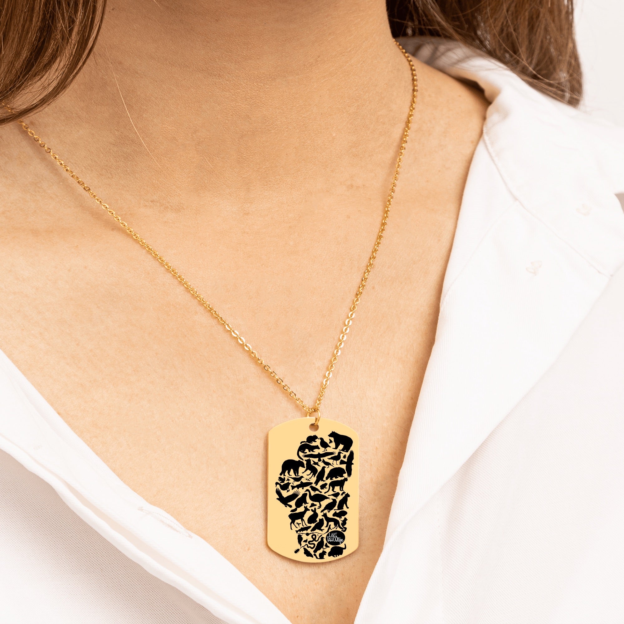 Lake Tahoe Life Wild Tag Necklace