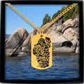 Lake Tahoe Life Wild and Rooted Cuban Tag Necklace
